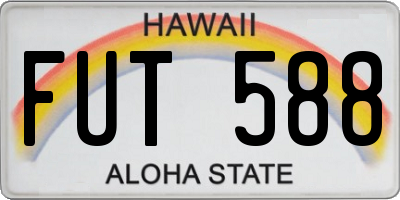 HI license plate FUT588