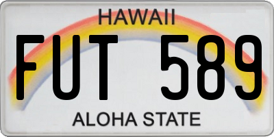 HI license plate FUT589