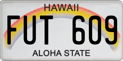HI license plate FUT609
