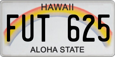 HI license plate FUT625
