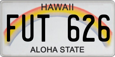 HI license plate FUT626