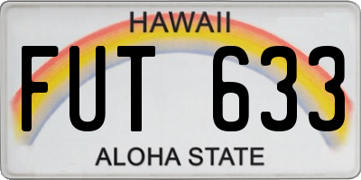 HI license plate FUT633