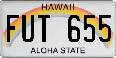 HI license plate FUT655