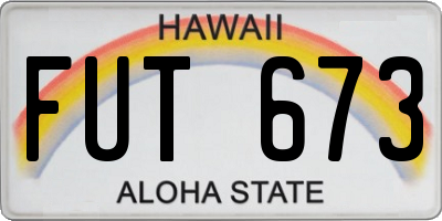 HI license plate FUT673