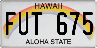 HI license plate FUT675