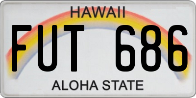 HI license plate FUT686