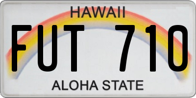 HI license plate FUT710