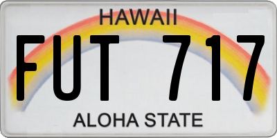 HI license plate FUT717
