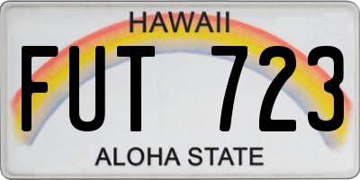 HI license plate FUT723