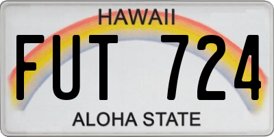 HI license plate FUT724