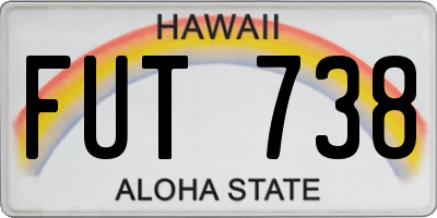 HI license plate FUT738