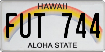 HI license plate FUT744
