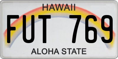 HI license plate FUT769