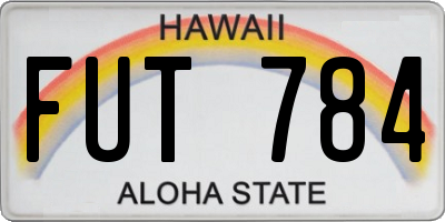 HI license plate FUT784