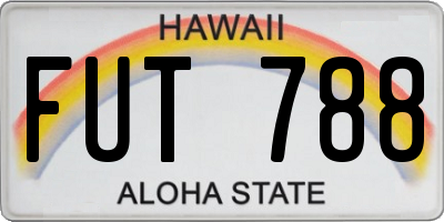 HI license plate FUT788