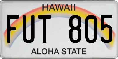 HI license plate FUT805