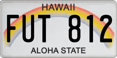 HI license plate FUT812