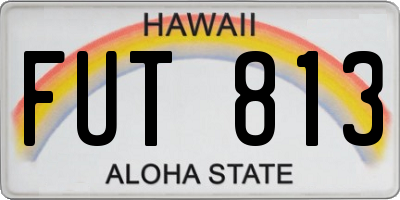 HI license plate FUT813