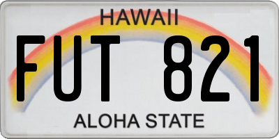 HI license plate FUT821
