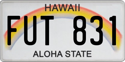 HI license plate FUT831