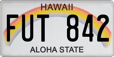 HI license plate FUT842
