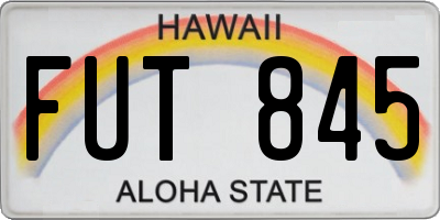 HI license plate FUT845