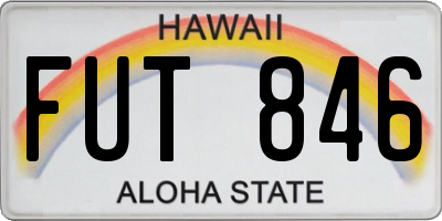 HI license plate FUT846
