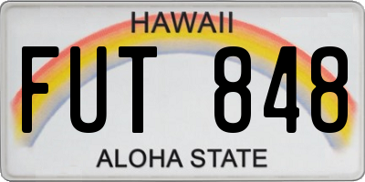 HI license plate FUT848
