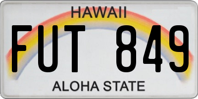 HI license plate FUT849