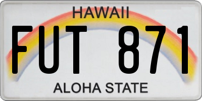 HI license plate FUT871