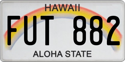 HI license plate FUT882