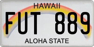HI license plate FUT889