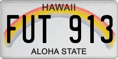 HI license plate FUT913