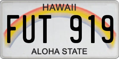 HI license plate FUT919