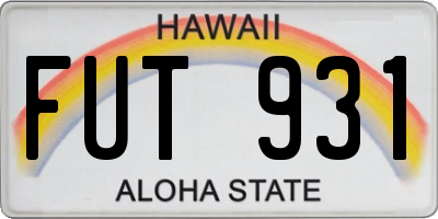 HI license plate FUT931