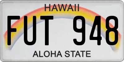 HI license plate FUT948