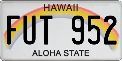 HI license plate FUT952