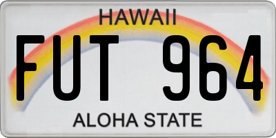 HI license plate FUT964