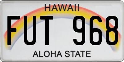 HI license plate FUT968