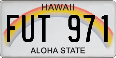 HI license plate FUT971
