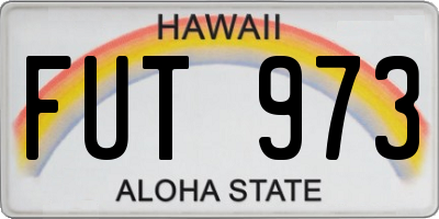 HI license plate FUT973
