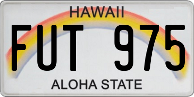 HI license plate FUT975