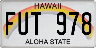 HI license plate FUT978