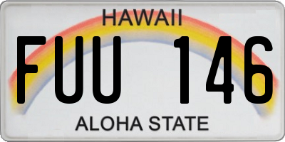 HI license plate FUU146
