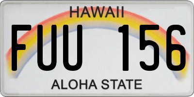 HI license plate FUU156