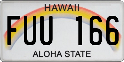 HI license plate FUU166