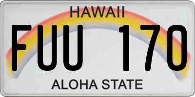 HI license plate FUU170