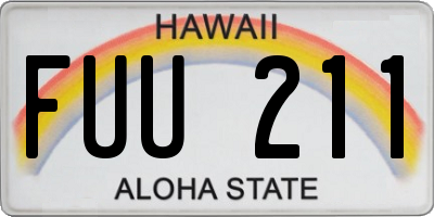 HI license plate FUU211