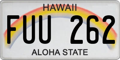 HI license plate FUU262