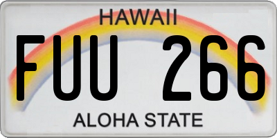HI license plate FUU266